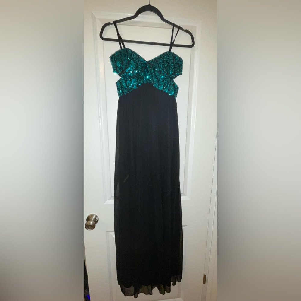 Blondie Nites strapless evening dress